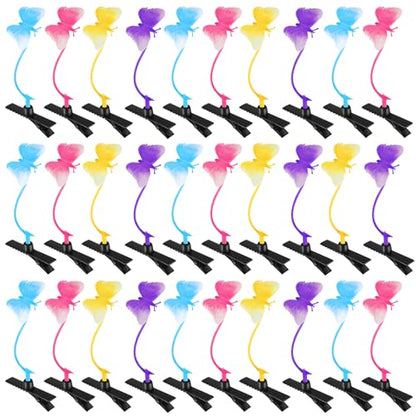 30 Pcs Bean Sprout Hair Clips Plant Styles,Butterfly - style: Butterfly