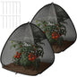 2Pcs Pop Up Garden Netting Bug and Shade Cover,Plant Sun Shade Netting Tent - color: Black-28x28x30 Inch