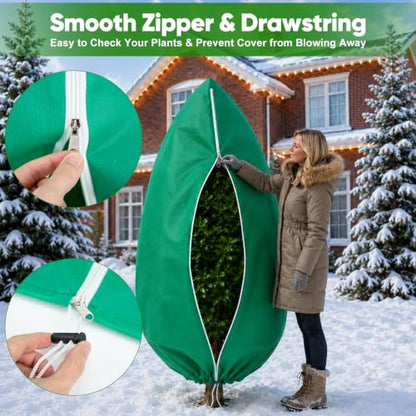 SPORTYOUTH 4 Pack Plant Covers Freeze Protection Frost Blankets 47.2"x72" - size: 47”x72"-4P