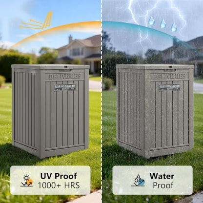 Package Delivery Box for Outside, Grey - color: Grey