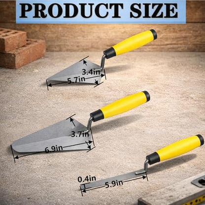 6-Piece Masonry Tool Set, Carbon Steel Bricklaying Tools