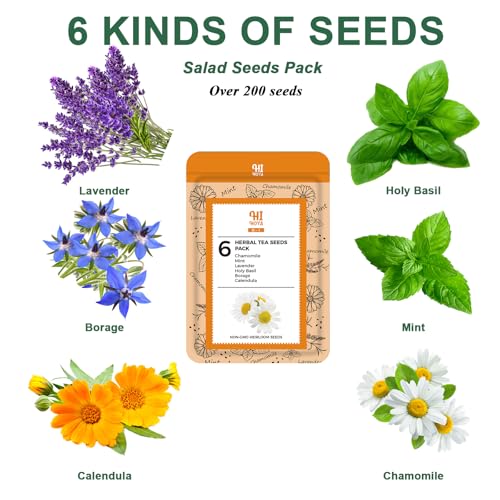 Lavender Seed Pod Kit, 8 Pod Kit (Include Seed Lavender/Chamomile/Holy Basil/Borage/Calendula/Mint) Fresh Tea Seed Pod Kit Compatible with Hydroponics - color: Lavender