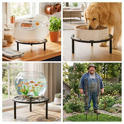 5 Pack Metal Plant Stands, Plant Shelf, Plant Holders for Indoor Outdoor - color: Black - 5 Pack