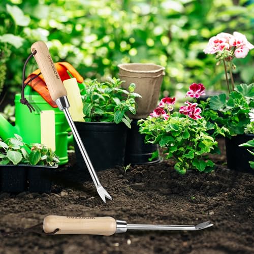 WORKPRO Dandelion Weeder Puller Tool with Wood Handle