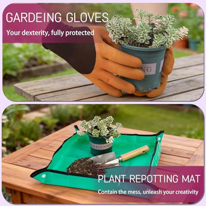 Garden Tool Set, 10 PCS Gardening Tools/Kit for Women,Gardener Gift - color: Purple