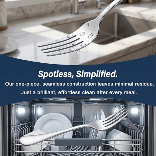 Dinner Forks Set of 6, Stainless Steel, Mirror Polished, 8.2 Inch