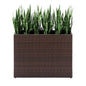 LEWIS&WAYNE Tall Planters for Outdoor Wicker Large Rectangular Block Box - color: Brown