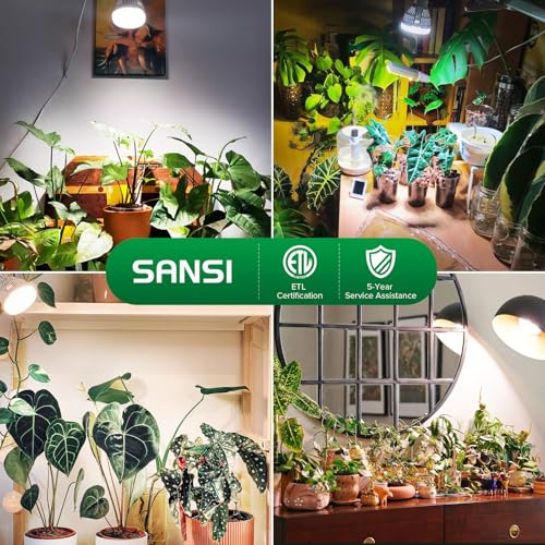 SANSI LED Grow Light Bulbs 2-Pack, 10W Full Spectrum, E26 Base, 4000K - size: 2 Count (Pack of 1)