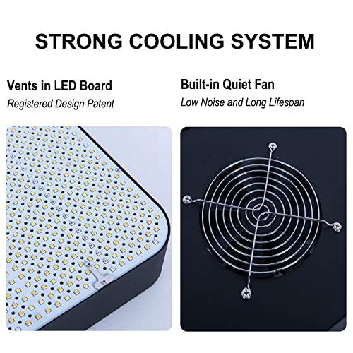 FECiDA Dimmable LED Grow Tent Light for 2x4 3x3 ft Coverage - size: 16.4x12.4-400