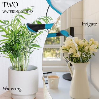 1 Gal Blue Clear Plastic Foldable Watering Can - color: Blue, size: BLUE-4L