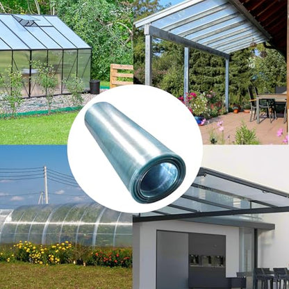 Polycarbonate Roofing Sheet, 3.3X16.4FT Clear Greenhouse Panels - size: 3.3X16.4FT
