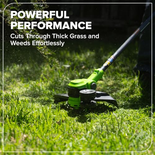 Greenworks 24V 13 in String Trimmer, 10 Blades, 4.0 Ah Battery - size: New 13" (Battery Included)