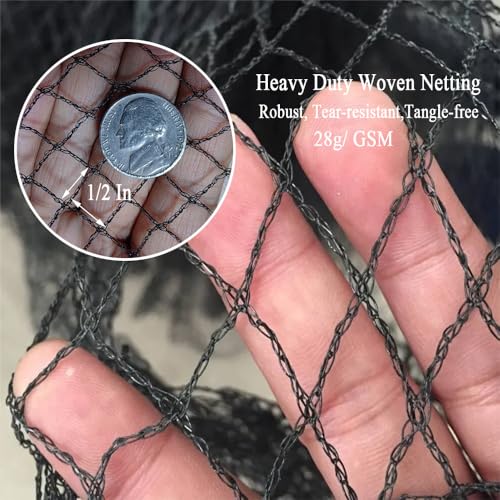 Bird Netting 15x20 Ft, 1/2 in Mesh Heavy Duty Garden Netting - size: 15×20 FT