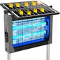 Solar Bug Zapper Outdoor, 4500V Mosquito Zapper with Dual Solar Panels - color: Gray