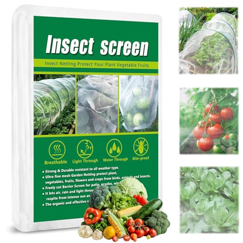 10 X 33 FT Breathable Garden Mesh Netting Pest Barrier for Raised Beds - color: White Netting, size: 10x33ft