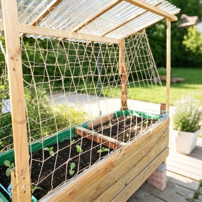 3.28 Ft *13.12 Ft Jute Trellis Netting, Heavy-Duty Garden Plant Climbing Support Net for Vining Fruits, Vegetables & Flower Plants. - size: 1M*4M