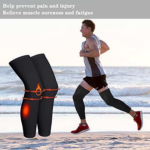 Skylety Compression Leg Sleeves Men Women - color: Black and White, size: X-Small