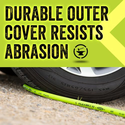 Flexzilla Air Compressor Hose, 3/8 in. x 100 ft., 1/4 in. MNPT Fittings, No-Kink, All Weather, Lightweight, Premium Hybrid Polymer, 300 PSI, ZillaGreen - size: 100ft, style: 3/8"
