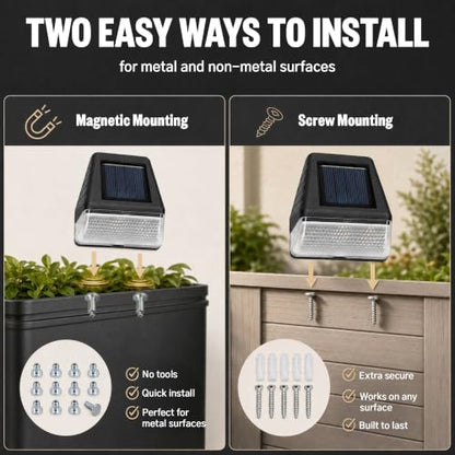 6 Pack Magnetic Solar Lights for Raised Garden Beds