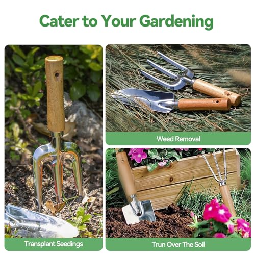 Grenebo 9-Piece Gardening Tools Set with Fashion Handbag, Purple - style: Purple