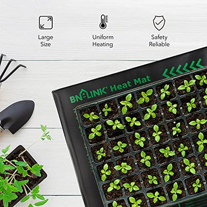 BN-LINK 20" x 20.75" Seedling Heat Mats for Seed Starting Starter Plants - size: 20x20 2 Pack