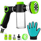Upgraded Dog Wash Hose Attachment, 8-in-1 Sprayer Mode Garden Hose Nozzle
