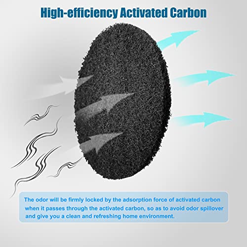 12 Pack Universal Stick-on Trash Can Odor Absorbing Filters Refills - style: Round