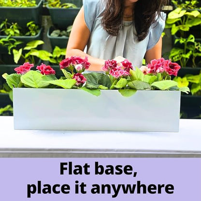LaLaGreen Outdoor Wall Planters (24in, 2 Pack) Window Flower Box for Plants - size: 24" x 2 Pack