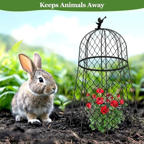 6 Pack Garden Cloches for Plants, 13" D x 20" H - size: 6 Sets(13"D x 20"H)