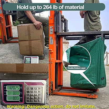 4 Pack 137 Gallons Reusable Yard Waste Bags Lawn Leaf Bags - style: 4pcs 137 gallons bags with double bottom