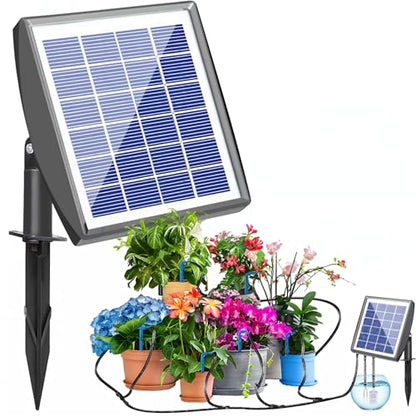 RISINGUP Solar Drip Irrigation System for 15 Potted Plants - size: 15 pots