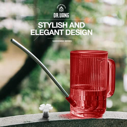 Small Watering Can Indoor Plants with Long Spout (1L, Red) - color: Red