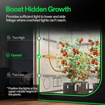 VIVOSUN LumaRay LED Grow Light Bars 16”(8-Bar) Full Spectrum Side Lighting - size: 8 Pack