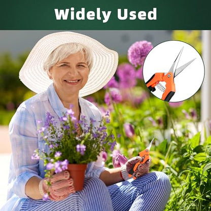EWPJDK 3 Pack Garden Pruning Shears Scissors Clippers (Orange) - style: Orange