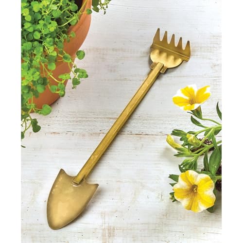 Bits and Pieces Mini Garden Tools, Solid Brass - Gardener Gifts