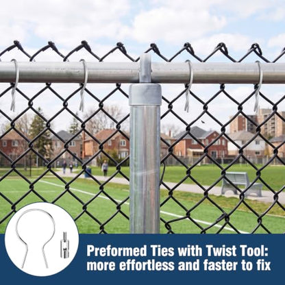 200 Pcs 11 Gauge Twist Fence Ties for 2-7/8'' OD Posts with Drill Chuck - size: 2-7/8''