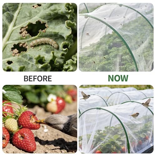 Garden Netting Kit for Raised Beds, 8 x 20 FT Ultra Fine Mesh