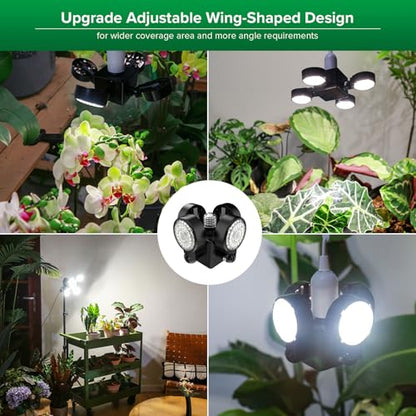 SANSI Grow Light for Indoor Plants, 40W Full Spectrum Dimmable, E26 Base - size: 40 Watts