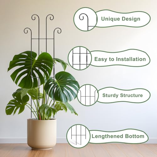 Coomin 32.6in Monstera Plant Support, Plant Trellis Indoor 4P - size: 32.6in/4p