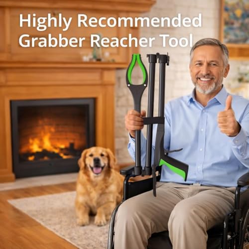 60Inch Extra Long Grabber Reacher Tool, LEGENDONE Easy Foldable Reacher Grabber, Dual Magnetic Tip Pickup Tool Trash Picker, Strong Grip Aid for Upper Shelves, Elderly, Surgery Recovery Must Have - color: 60"siliverblue