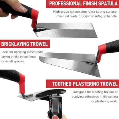 Masonry Tools 3pcs/Set, Bricklaying Hand Tools - size: Masonry Tool 3 Pcs