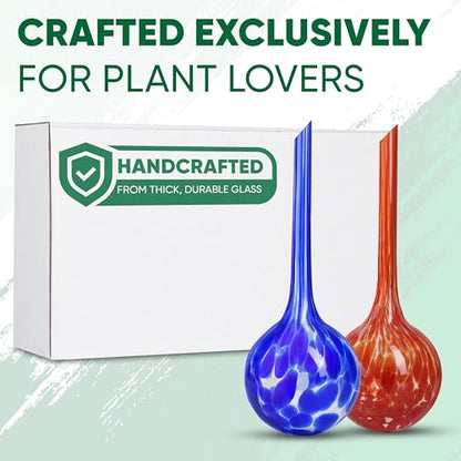 Plant Watering Globes Set of 2, Large - Glass Self Watering Globes - style: Set of 2 Large