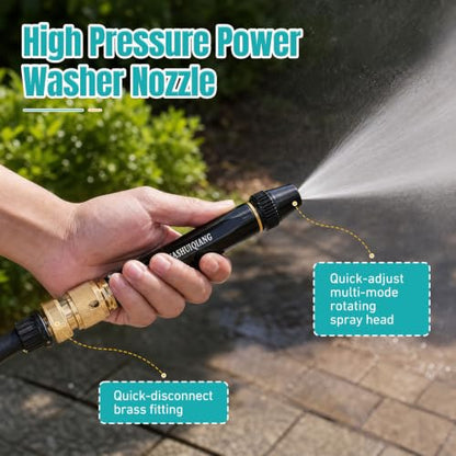 High Pressure Power Washer Nozzle with 3/4" GHT Garden Hose Connector