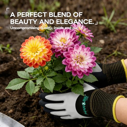 Gardening Gloves for Women, Waterproof Thorn Proof Rose Pruning Gloves, Flexible Latex Non-Slip Garden Work Gloves for Weeding Planting, 1 Pair - size: X-Large