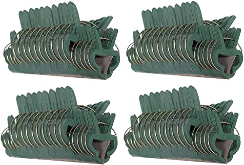 Plant Clips Green Gentle Gardening Plant & Flower Lever Loop Gripper Clips, Tool for Supporting or Straightening Plant Stems, Stalks, and Vines, Garden Clips, by RamPro (80 pc) - size: 80 pc
