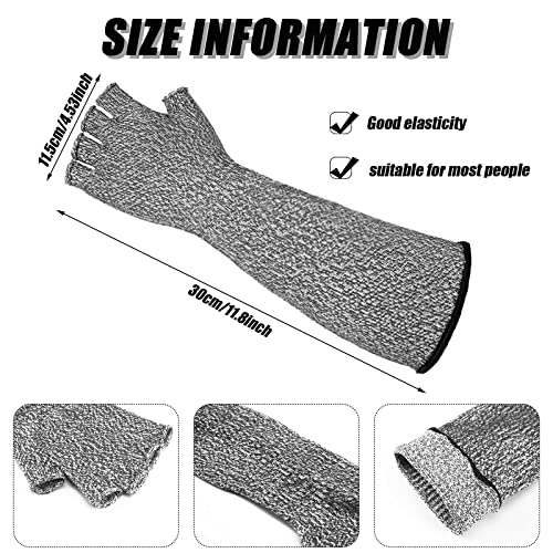 JenPen 3 Pairs Arm Sleeves Cut Resistant Level 5 - color: Gray, size: Medium
