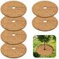 ZeeDix 24 Inch Coconut Fiber Tree Ring Mulch Mat, 6 Pack Tree Mulch Ring - color: 6 Pack, size: 24 Inch