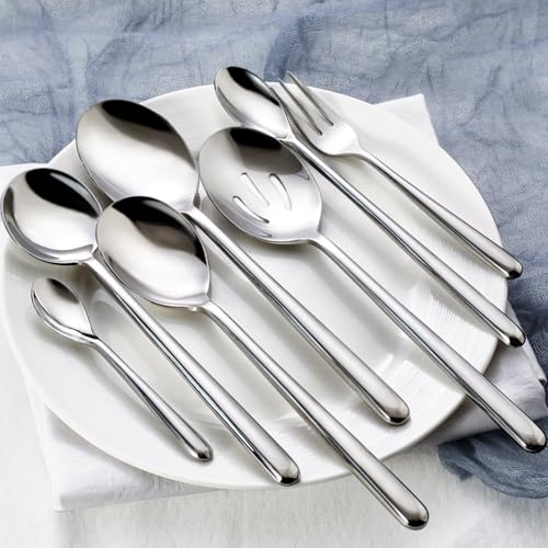 Serving Spoon Set,Forged 18/10 Stainless Steel,Set of 4 - style: Serving Spoons