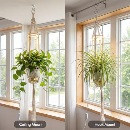 Hanging Plant Grow Lights for Indoor Plants with Timer - size: 1 Pack