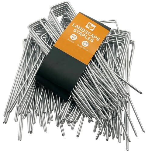 6 inch 50 Pack Landscape Staples, Tent Stakes, Plant Cover Spikes - size: ['50']